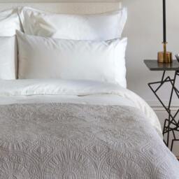 Rackhams Light Stone Quilted Cotton Bedspread - Single - thumbnail 2