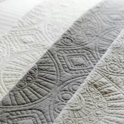 Rackhams Light Stone Quilted Cotton Bedspread - Single - thumbnail 4