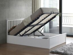 Rackhams Malmo White Wooden Ottoman Bed - Small Double - thumbnail 2