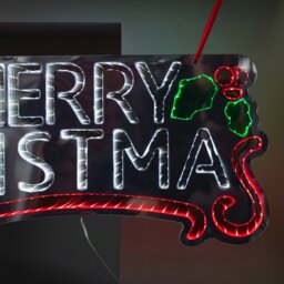 Rackhams 60cm Light up Hanging Merry Christmas Infinity Mirror Decoration with LEDs - thumbnail 5
