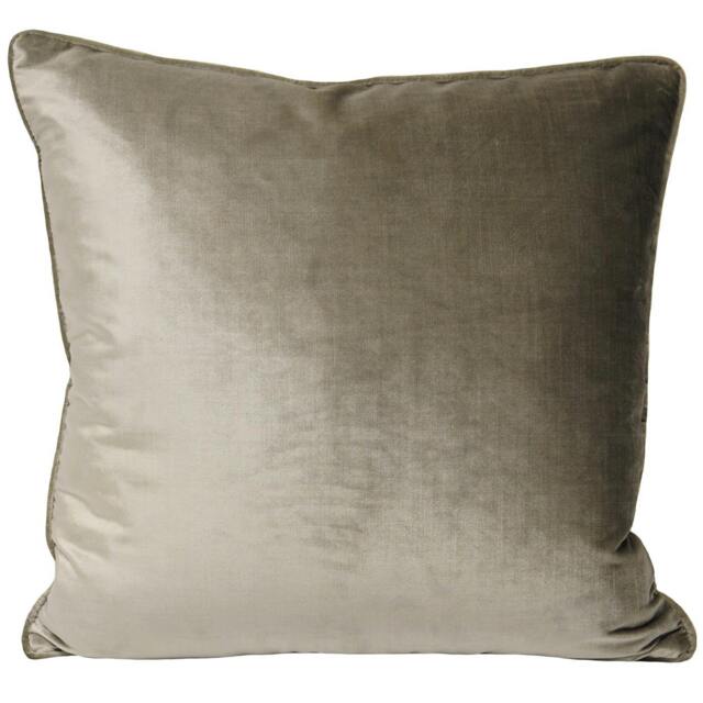 Rackhams Luxe Velvet Cushion Cover - Mink - 55 x 55cm - Mink - 100% Polyester - image 1
