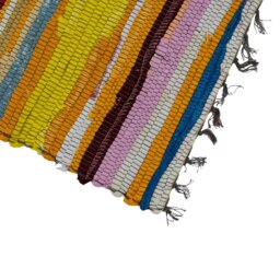 Rackhams Recycled Handmade Chindi Door Floor Mat 50x80cm, Multi - thumbnail 3