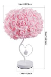 Rackhams Rose Flower Table Lamp Bedside Atmosphere Light Home Fixture Decoration - Multi - One Size - thumbnail 3