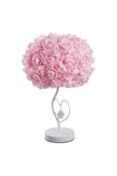 Rackhams Rose Flower Table Lamp Bedside Atmosphere Light Home Fixture Decoration - Multi - One Size - thumbnail 2