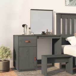 Rackhams Dressing Table Grey 95x50x134 cm Solid Wood Pine