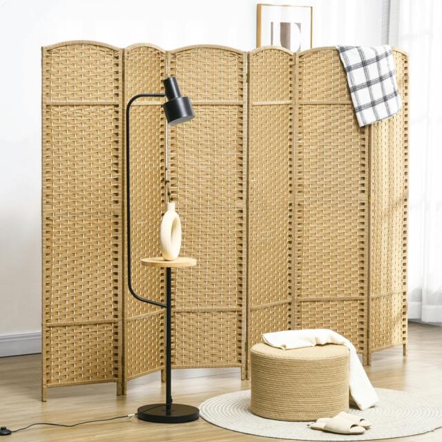 Rackhams 6 Panel Folding Room Divider, Privacy Screen, 240 x 170cm - image 1