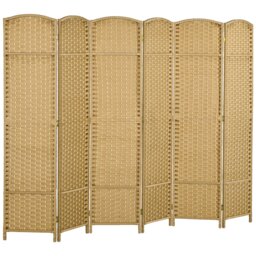 Rackhams 6 Panel Folding Room Divider, Privacy Screen, 240 x 170cm - thumbnail 2