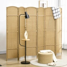 Rackhams 6 Panel Folding Room Divider, Privacy Screen, 240 x 170cm - thumbnail 3