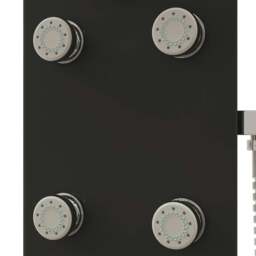 Rackhams Shower Panel Unit Glass 25x47.5x130 cm Black - thumbnail 6