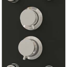 Rackhams Shower Panel Unit Glass 25x47.5x130 cm Black - thumbnail 5