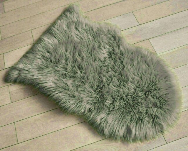 Rackhams Faux Fur Sheep Skin Rug - 50 x 150 - Beige - image 1