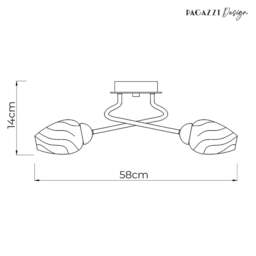 Rackhams Lina 3-Light Chrome Flush Ceiling Light - thumbnail 6