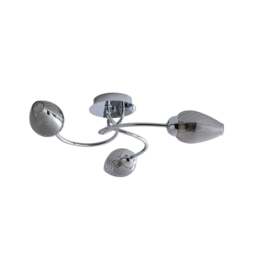 Rackhams Lina 3-Light Chrome Flush Ceiling Light - thumbnail 3