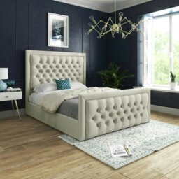 Rackhams Kingston Bed - Small Double - 4ft - Cream - thumbnail 1