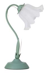 Rackhams Artistic Flower Table Lamp in Green - Green - One Size - thumbnail 3