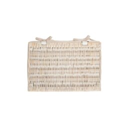 Rackhams Whitewash Steamed Cotton White Lined Wicker Storage Basket - Medium - thumbnail 5