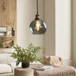Rackhams Industrial Antique Brass Effect Glass Globe Light Shade - thumbnail 2