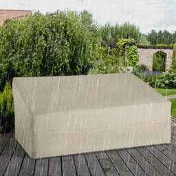 Rackhams 3 Seater Rain Cover Garden Sofa Chair Bench Protector 218x111x101cm - Beige - 600D Waterproof Oxford Cloth - 218cm x 111cm x 101cm