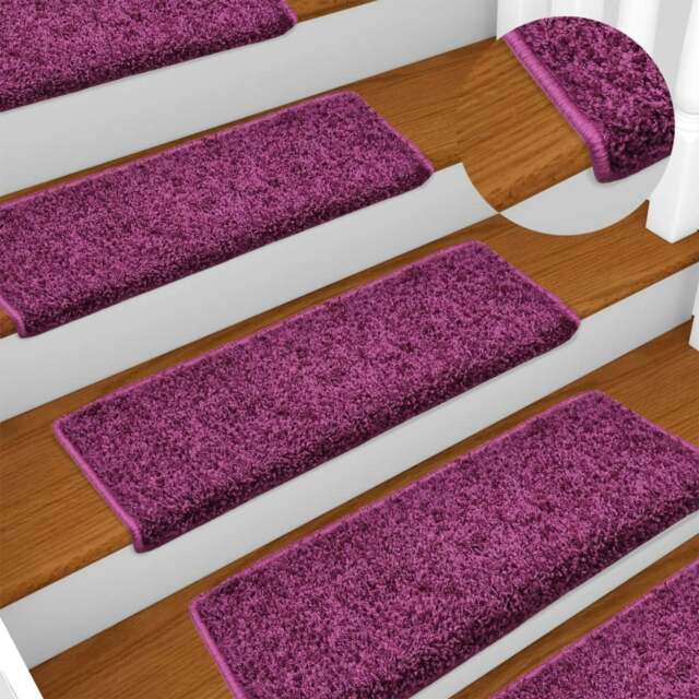 Rackhams Stair Mats 10 pcs 65x21x4 cm Violet - image 1