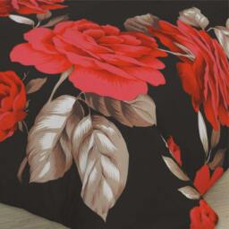Rackhams Isabella Black and Red Duvet Cover Set - Double - thumbnail 3