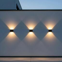 Rackhams 6 Watt Round Black LED Up Down Outside Light - thumbnail 3