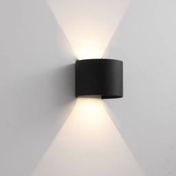 Rackhams 6 Watt Round Black LED Up Down Outside Light - thumbnail 2