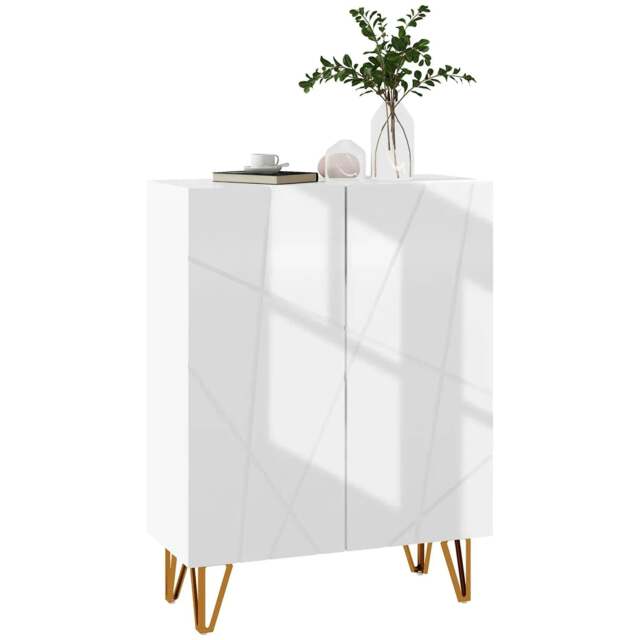 Rackhams Narrow Shoe Storage Cabinet with Soft-Close Hinges and Adjustable Shelves for 15-20 Pairs of Shoes, White - image 1