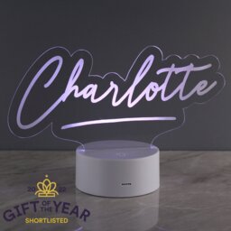 Rackhams Personalised Free Text LED Colour Changing Desk Night Light - thumbnail 2