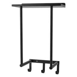 Rackhams Towel Rack Wall Mounted Shelf Bathroom Storage Holder with Hooks Black