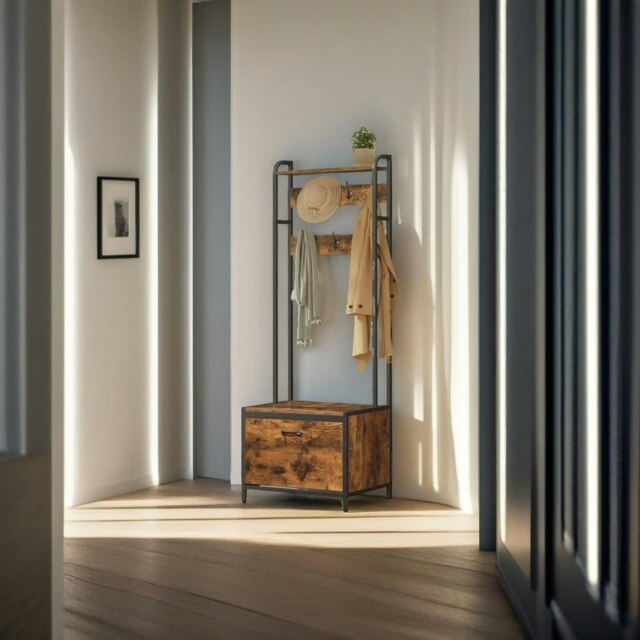 Rackhams Industrial Coat Rack with Shoe Storage - image 1