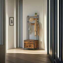 Rackhams Industrial Coat Rack with Shoe Storage
