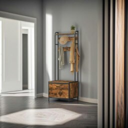 Rackhams Industrial Coat Rack with Shoe Storage - thumbnail 3