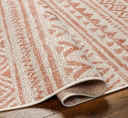 Rackhams Eagean-Global Pink Ivory Brown In- & Outdoor Rug - 160cm_diameter - thumbnail 5