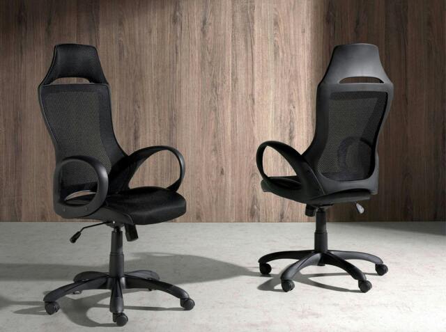 Rackhams Black fabric swivel office chair 4074 - image 1