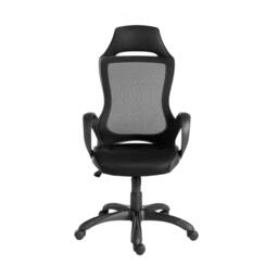 Rackhams Black fabric swivel office chair 4074 - thumbnail 3