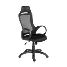 Rackhams Black fabric swivel office chair 4074 - thumbnail 2