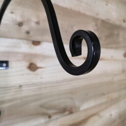 Rackhams Pack of 2 Heavy Duty Handcrafted Metal 38cm Black Wall Bracket Hook For Garden Hanging Basket Bird Feeder - Pots & Planters - thumbnail 4