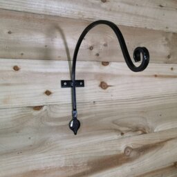 Rackhams Pack of 2 Heavy Duty Handcrafted Metal 38cm Black Wall Bracket Hook For Garden Hanging Basket Bird Feeder - Pots & Planters - thumbnail 3