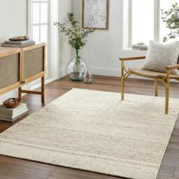 Rackhams Derby-Hand Tufted Ivory Beige Taupe Wool Cottage Rug - 183 x 274 cm - thumbnail 1