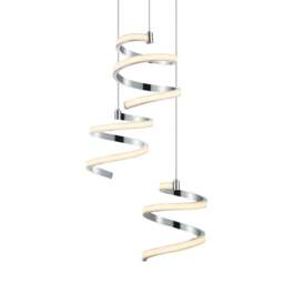 Rackhams Nyah 3 Light LED Spiral Cluster Pendant Light - Chrome - thumbnail 5