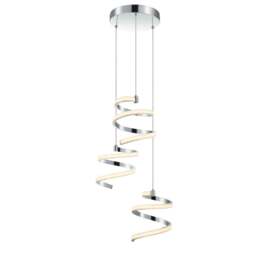 Rackhams Nyah 3 Light LED Spiral Cluster Pendant Light - Chrome - thumbnail 3