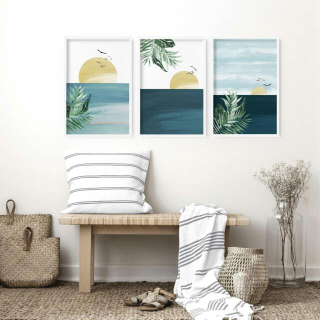 Rackhams Tropical wall art - Set of 3 wall art prints - 20 x 30 in / 50 x 76 cm - Polyester Canvas 260 gsm - Canvas wrapped - image 1