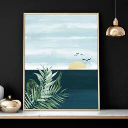 Rackhams Tropical wall art - Set of 3 wall art prints - 20 x 30 in / 50 x 76 cm - Polyester Canvas 260 gsm - Canvas wrapped - thumbnail 6