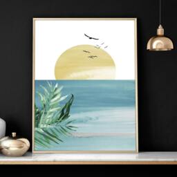Rackhams Tropical wall art - Set of 3 wall art prints - 20 x 30 in / 50 x 76 cm - Polyester Canvas 260 gsm - Canvas wrapped - thumbnail 4