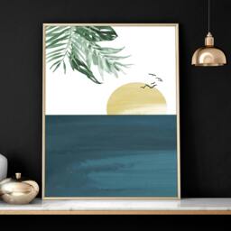 Rackhams Tropical wall art - Set of 3 wall art prints - 20 x 30 in / 50 x 76 cm - Polyester Canvas 260 gsm - Canvas wrapped - thumbnail 5