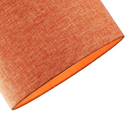 Rackhams Contemporary and Sleek Orange Natural Linen Fabric Drum Lamp Shade 60w Max - thumbnail 3