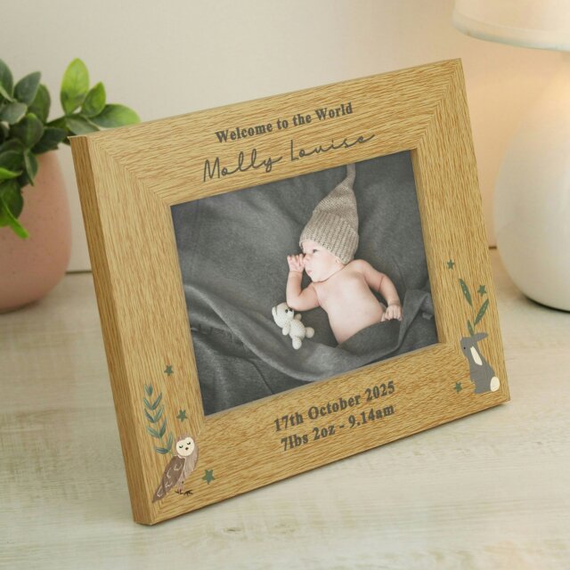 Rackhams Personalised Woodland Animals 6x4 Photo Frame - image 1