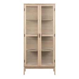 Rackhams Linley Display Cabinet in White Oak - 1 - Full Assembly Required - White Oak - thumbnail 2