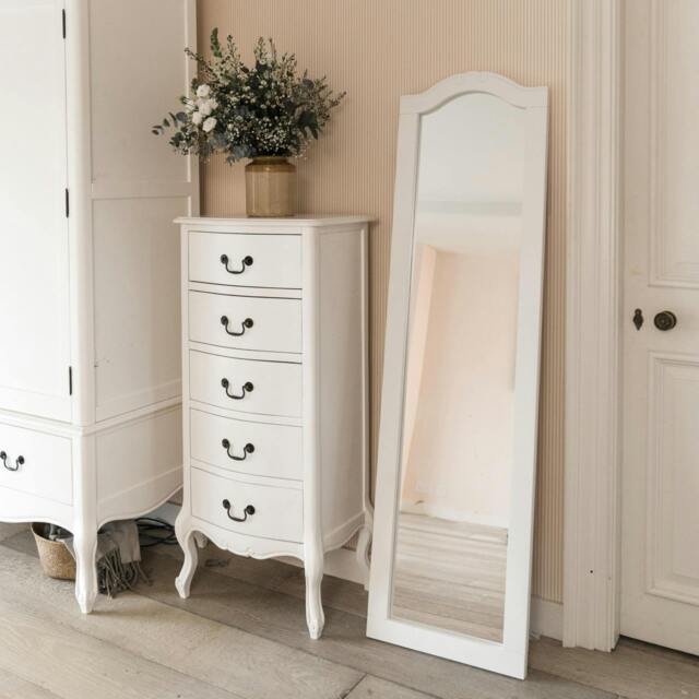 Rackhams Juliette Large Full Length Leaner Mirror 45x165cm - White - image 1