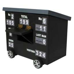 Rackhams Cricket Scoreboard Desk Tidy - Authentically Designed - Store Phones & Stationery - Personalise Scores - Grey, Wood - thumbnail 3